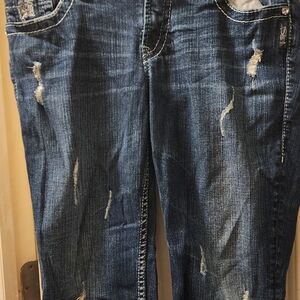 Silver Jeans Distressed Blue Women Shorts